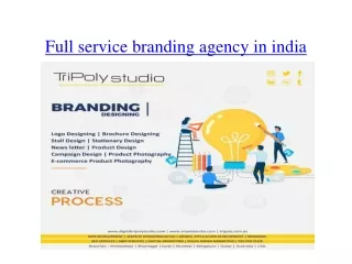 Full service branding agency in india