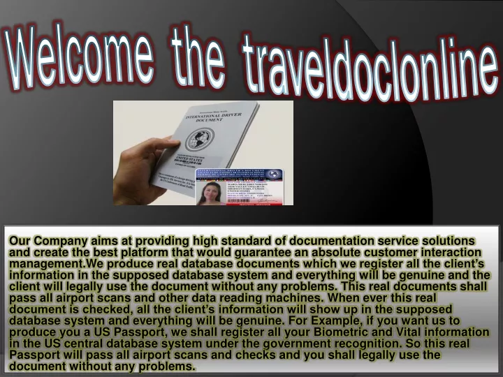 welcome the traveldoclonline