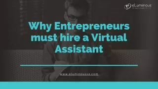 Why Entrepreneurs must hire a Virtual Assistant