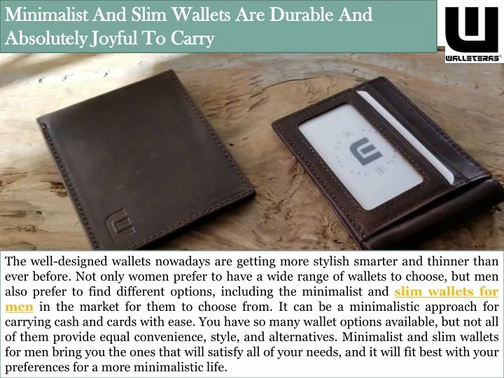 minimalist and slim wallets are durable