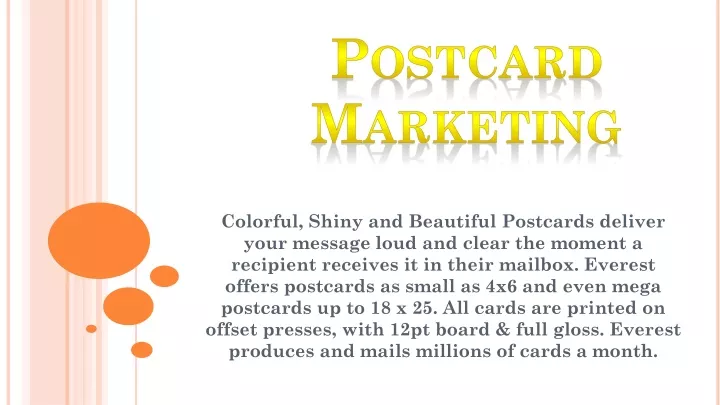 postcard marketing