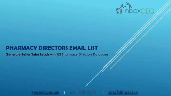 pharmacy directors email list