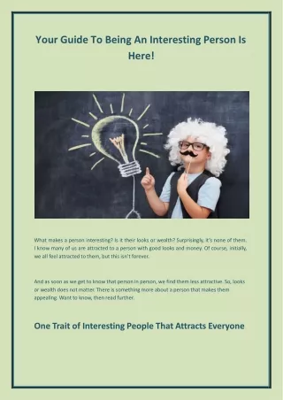 your guide to being an interesting person is here