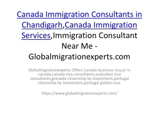 Canada Immigration Consultants in Chandigarh,Canada Immigration Services,Immigration Consultant Near Me - Globalmigratio