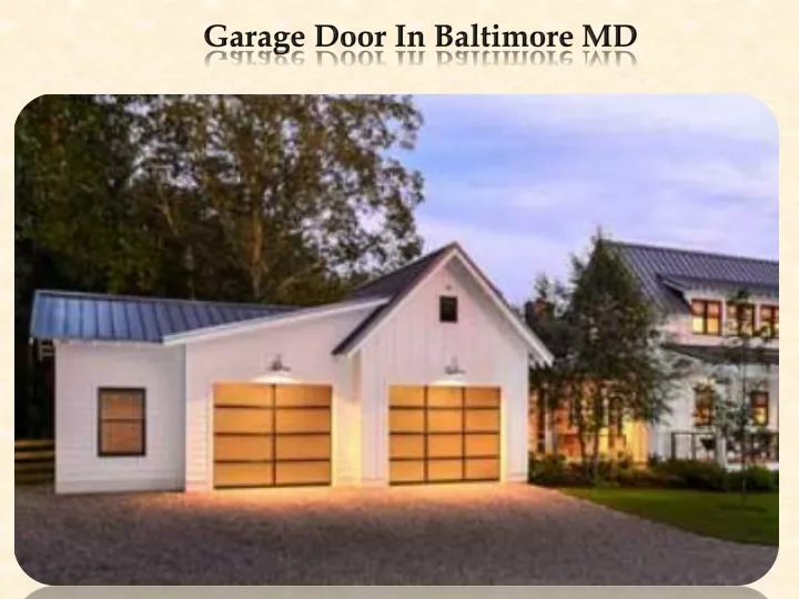 garage door in baltimore md