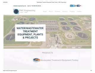 Equipment and projects for water treatment plants.