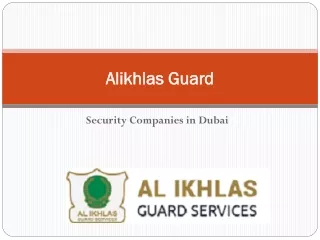 Security services Dubai