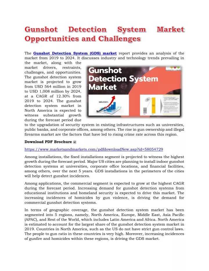the gunshot detection system gds market report