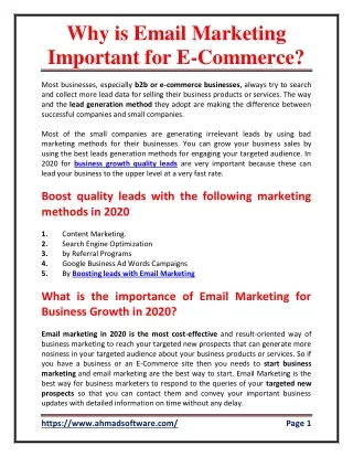 why is email marketing important for e commerce