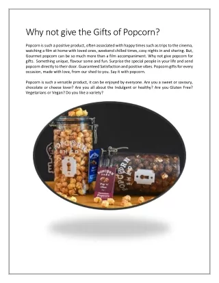 why not give the gifts of popcorn popcorn is such