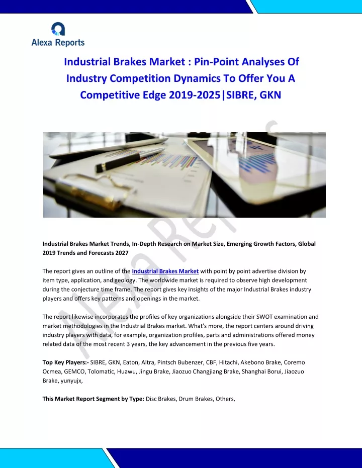 industrial brakes market pin point analyses