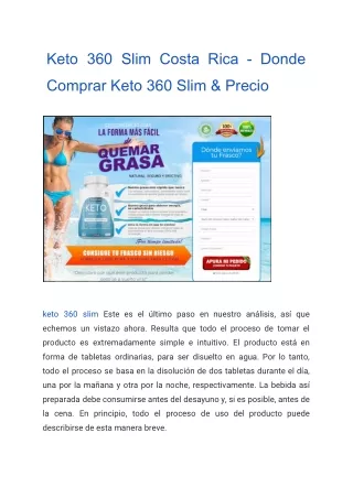 Keto 360 Slim Costa Rica - Donde Comprar Keto 360 Slim & Precio