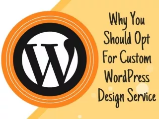 Why You Should Opt For Custom WordPress Design Service