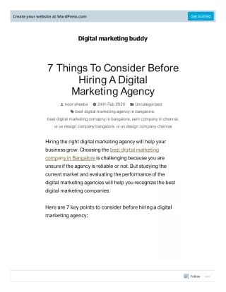 7 things to consider before hiring digital marketing agency