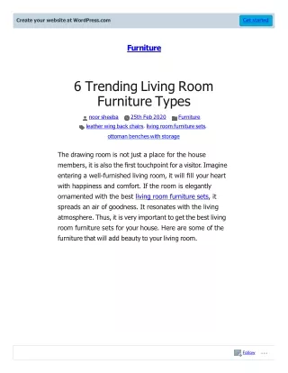 6 Trending Living Room Furniture Types