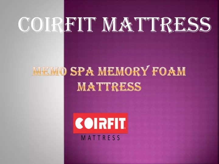memo spa memory foam mattress