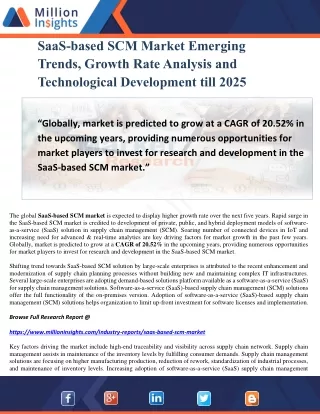 saas based scm market emerging trends growth rate