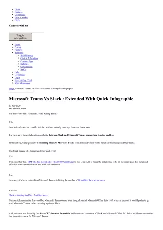 Microsoft Teams Vs Slack : Extended With Quick Infographic