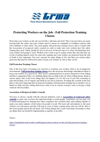 protecting workers on the job fall protection