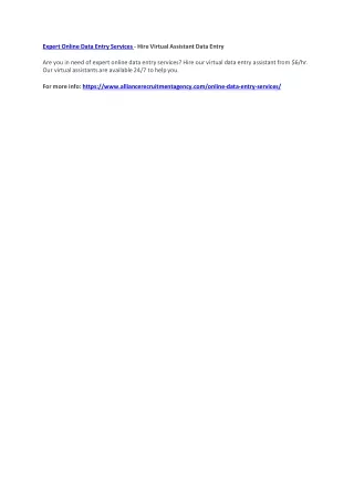 expert online data entry services hire virtual