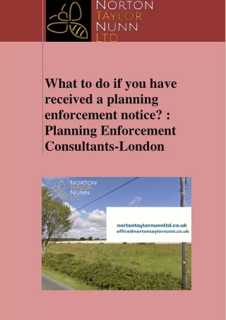 What to do if you have received a planning enforcement notice? : Planning Enforcement Consultants-London