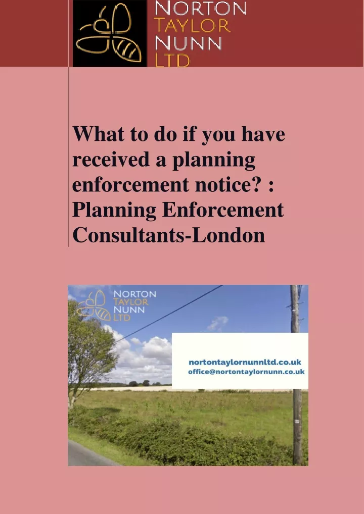 what to do if you have received a planning