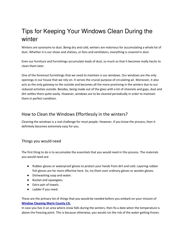 tips for keeping your windows clean during