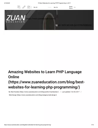 Amazing Websites to Learn PHP Language Online