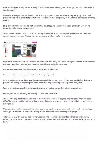 have you shopped from your home do you have found