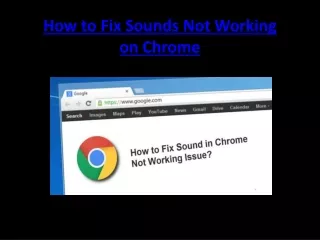 how to fix sounds not working on chrome