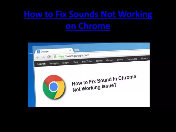 how to fix sounds not working on chrome