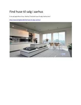 find huse til salg i aarhus