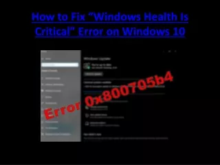 How to Fix 0x800705b4 Windows Update Error Code