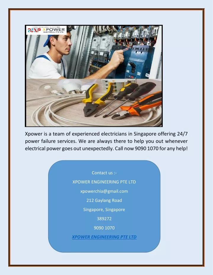 xpower is a team of experienced electricians