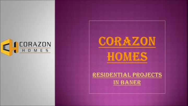 corazon homes residential projects in baner