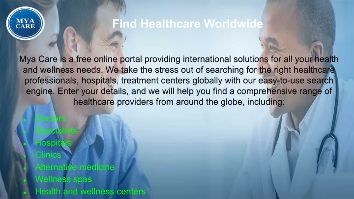find healthcare worldwide
