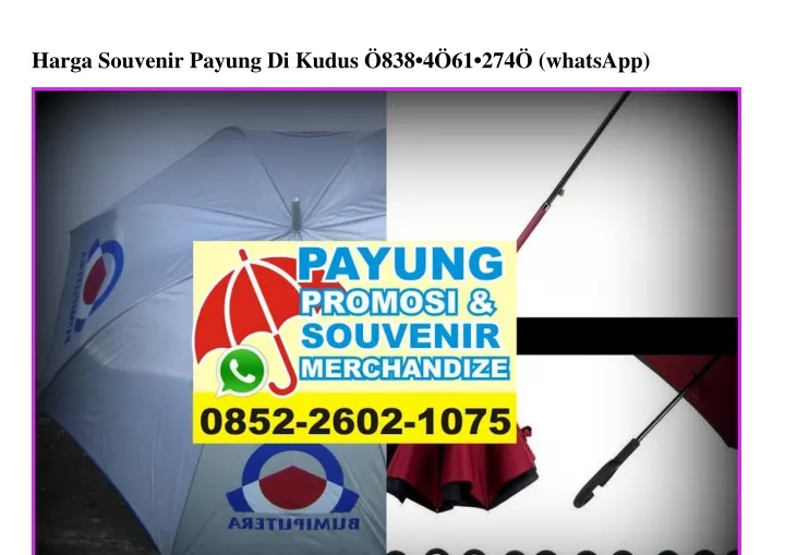 harga souvenir payung di kudus