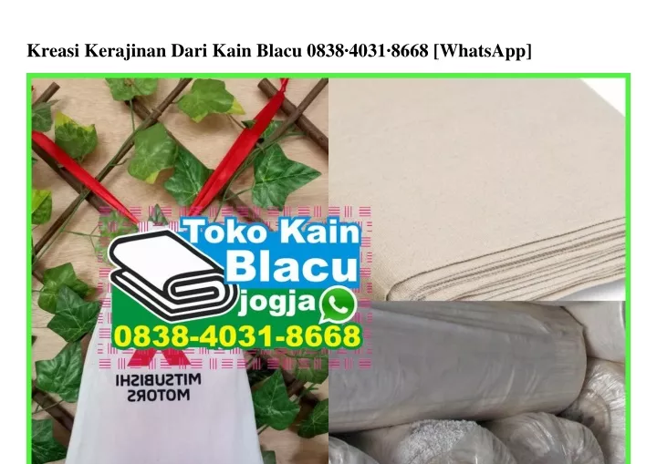 kreasi kerajinan dari kain blacu 0838 4031 8668