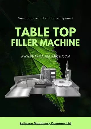 Table top glass dropper bottle filling and capping machine RELIANCE