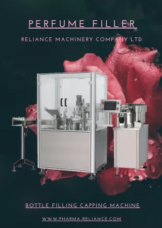 Perfume bottle filling and capping machine, vaccum bottling equipment, RELIANCE