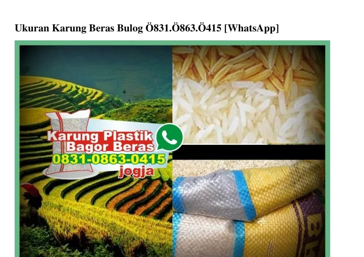 ukuran karung beras bulog 831 863 415 whatsapp