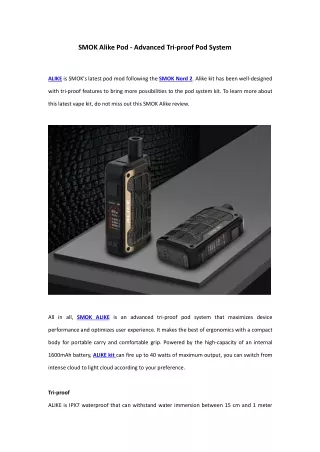 smok alike pod advanced tri proof pod system