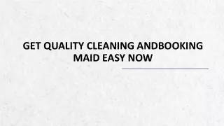 How cleaning company offer booking maid easy service to provide the best service?