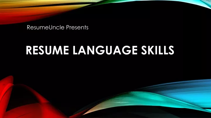 resume language skills