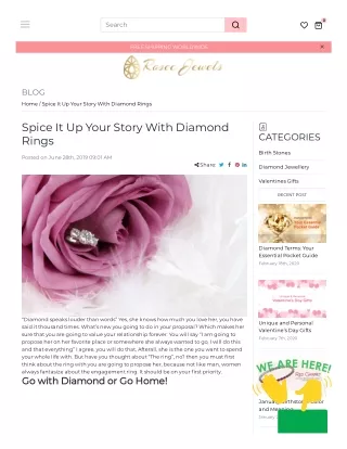 Spice It Up Your Story With Diamond Rings
