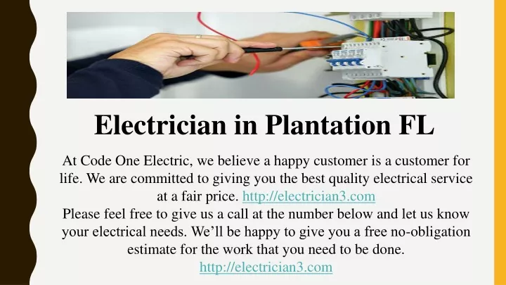 electrician in plantation fl