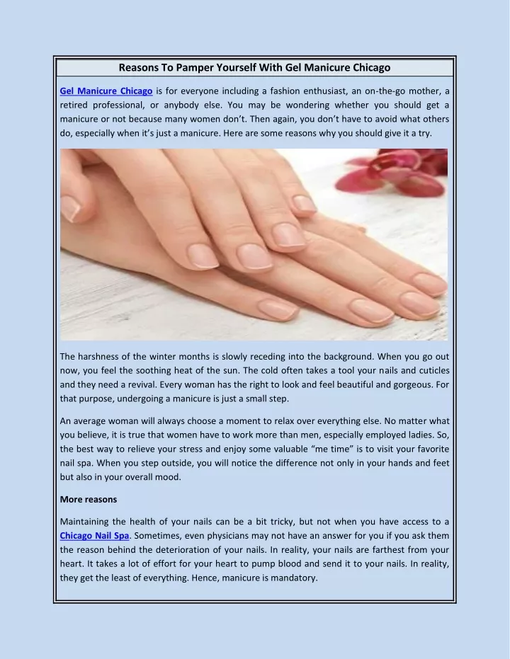 reasons to pamper yourself with gel manicure