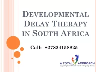 developmental delay therapy in south africa