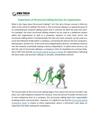 importance of structured cabling services