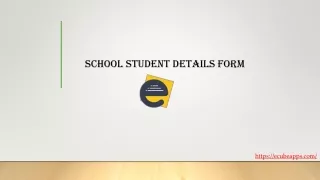 Create School student details form using customized school dtudent details form template